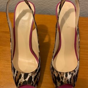 Guess cheetah heels